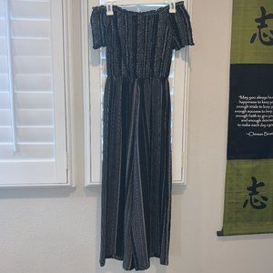 Wide Legged, Off the Shoulder Jumper